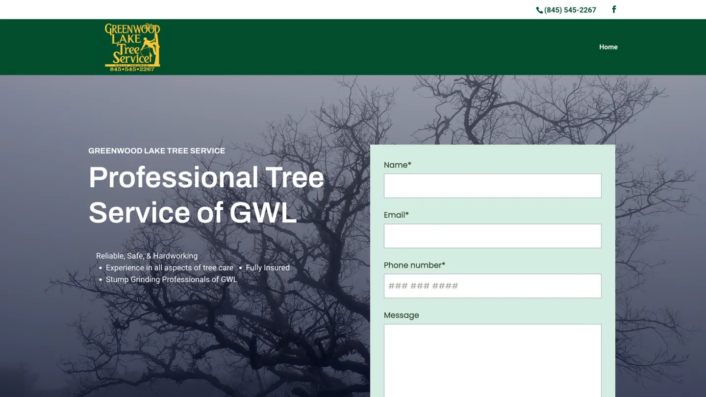 Greenwood Lake Tree Service home page