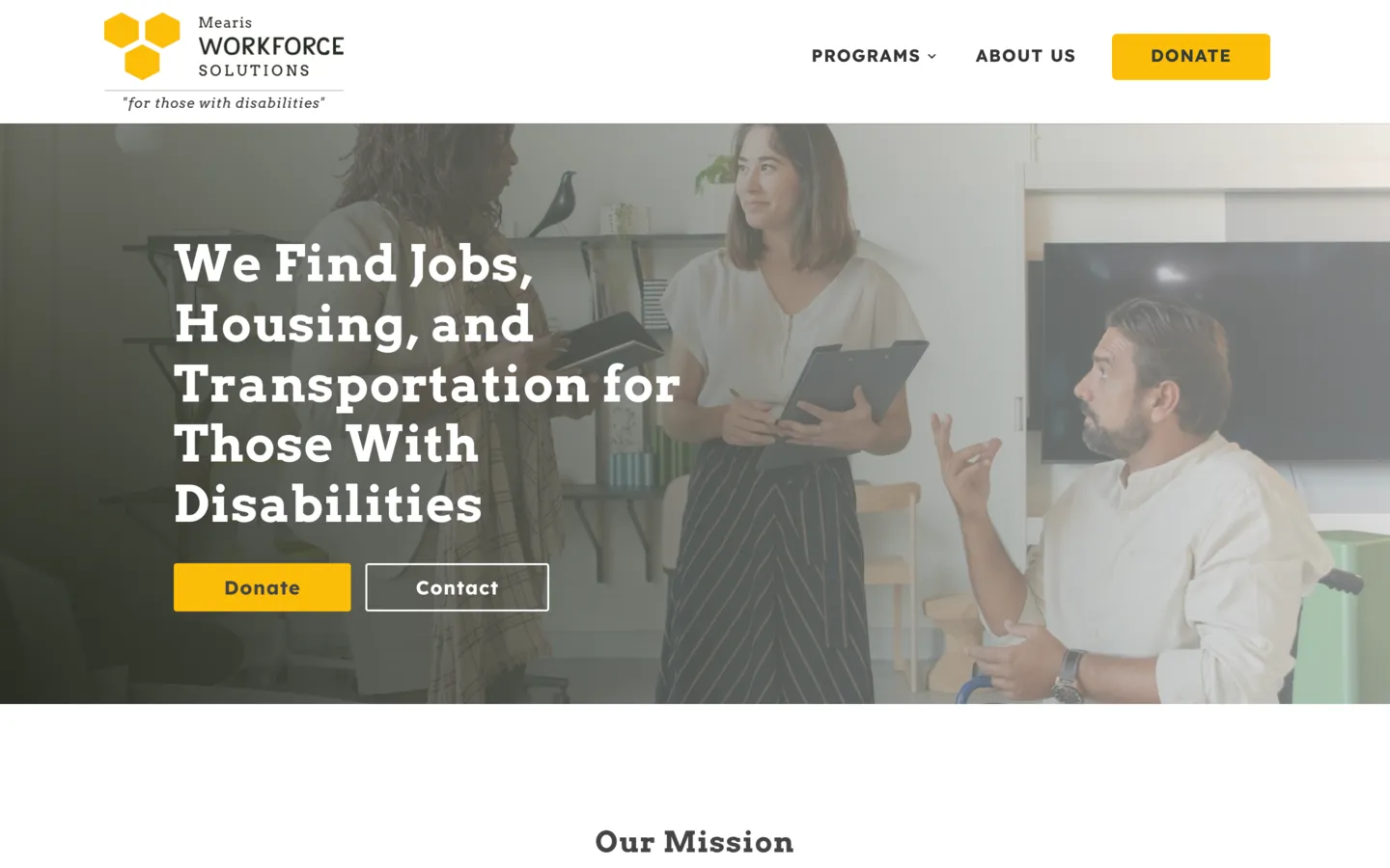 Mearis Workforce Solutions home page