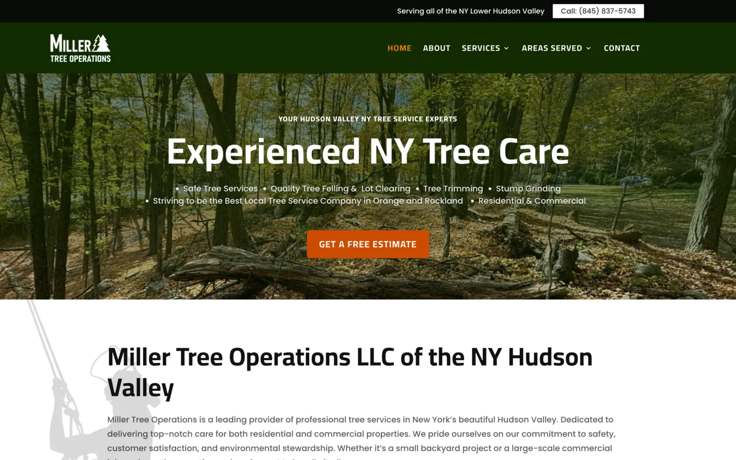 Miller Tree Operations home page